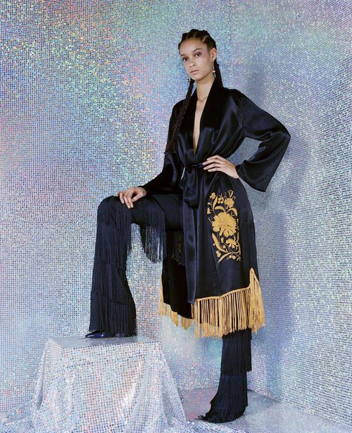 Kimono con flecos de Sfera colección Navidad 2017