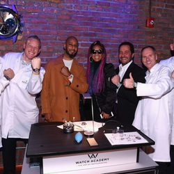 Alicia Keys, Swizz Beatz, Julien Tornare junto a relojeros de Zenith en el evento benéfico de Nueva York