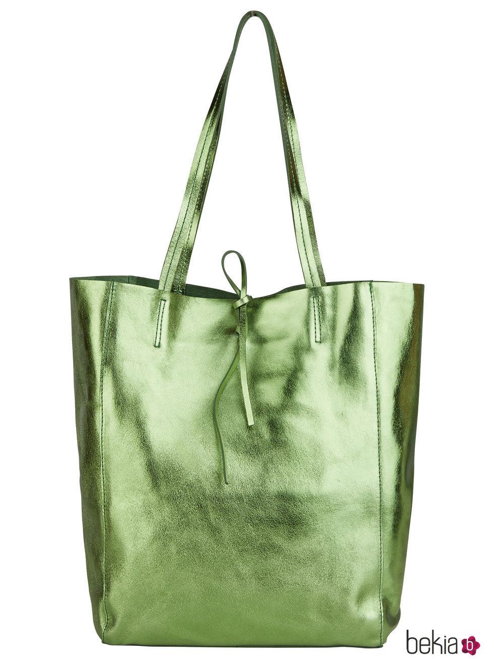 Bolso tipo saco verde metalizado para mujer de la colección de Primavera-Verano 2018 de Esprit