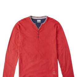 Camiseta roja con rayas horizonrales para hombre de la colección de Primavera-Verano 2018 de Esprit