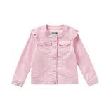 Cazadora vaquera rosa para niña de la colección de Primavera 2018 de Benetton