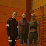 Tres modelos con ropa deportiva de la colección de Damir Doma/Lotto otoño/invierno 2018
