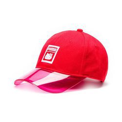 Gorra roja con visera de plástico de la colección Puma x Hello Kitty