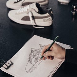 Boceto del nuevo modelo de zapatillas lanzado por Puma y Michael Lau 2018