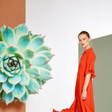 Vestido vaporoso en coral de la colección primavera/verano 2018 de Trucco