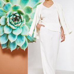 Conjunto de prendas blancas de la colección primavera/verano 2018 de Trucco