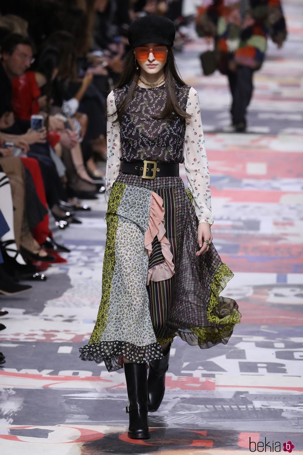 Falda de vuelo y estampados  de Dior otoño/invierno 2018/2019 en la Paris Fashion Week
