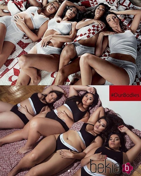 Diana Sirokai, Denise Mercedes, Daisy Christina y Tammy B imitan la campaña de Calvin Klein de las Kardashian