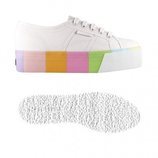 Zapatillas blancas con la plataforma a colores de Superga primavera/verano 2018