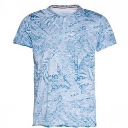 Camisa azul con estampados de plantas de Salsa para la primavera 2018