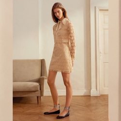 Vestido de encaje marrón de la nueva colección de MAX&Co primavera/verano 2018
