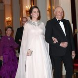 Kate Middleton con un vestido de Alexander McQueen en la cena en su honor en Oslo
