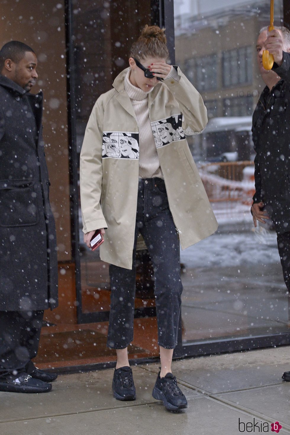 El look de Gigi Hadid bajo la nieve