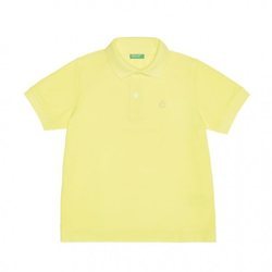 Polo de algodón amarillo de la nueva línea de Benetton Kids