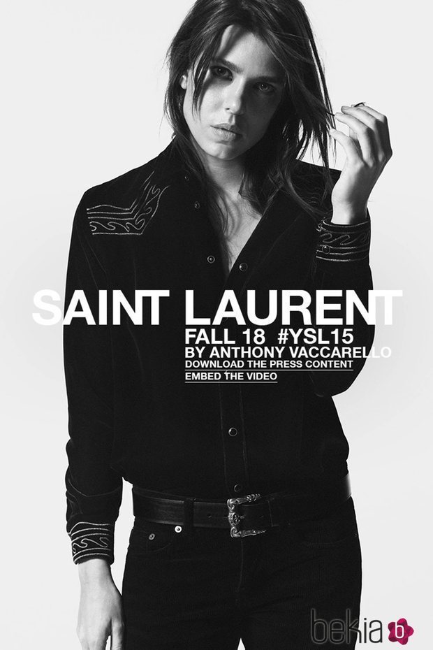 Carlota Casiraghi, protagonista de la colección otoño 2018 de Saint Laurent