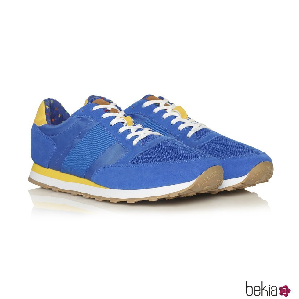 Zapatillas deportivas de hombre en color azul de la nueva colección otoño/invierno 2018/2019 de Benetton