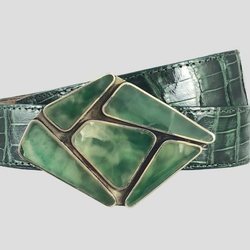 Cinturón 'Paloma' de piel de la colección 'Art Decó' de Solantu