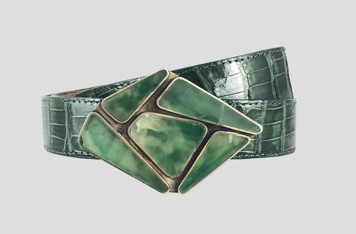 Cinturón 'Paloma' de piel de la colección 'Art Decó' de Solantu