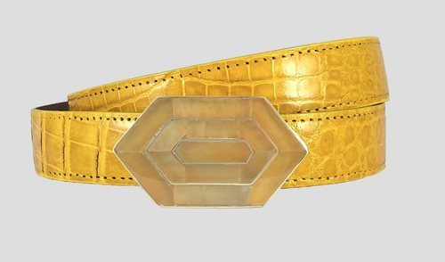 Cinturón 'Juana' de piel de la colección 'Art Decó' de Solantu