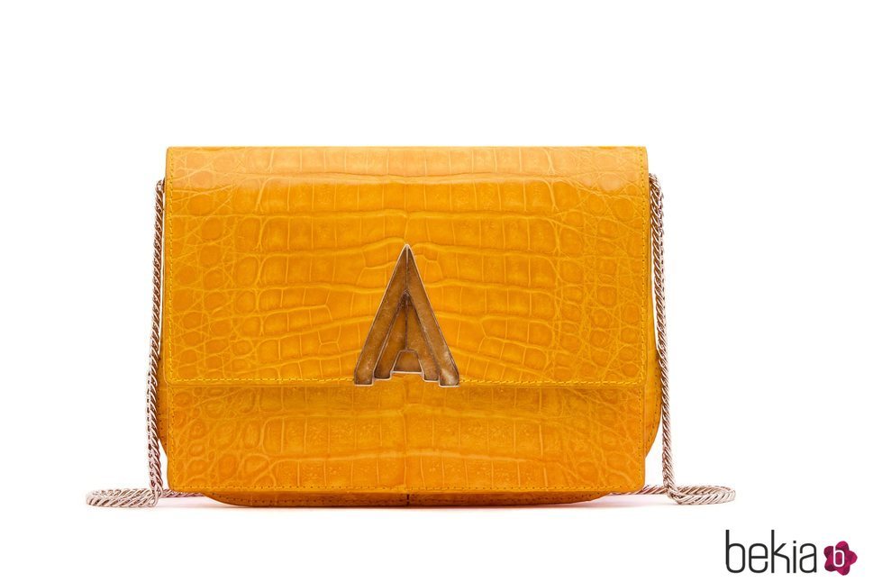 Mini bag 'Delfina' de piel de la colección 'Art Decó' de Solantu