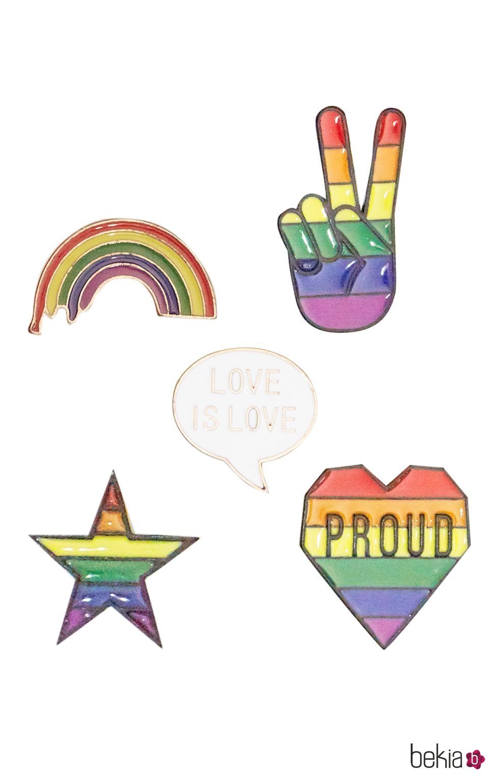 Pins con formas de la colección 'Pride 2018' de Primark