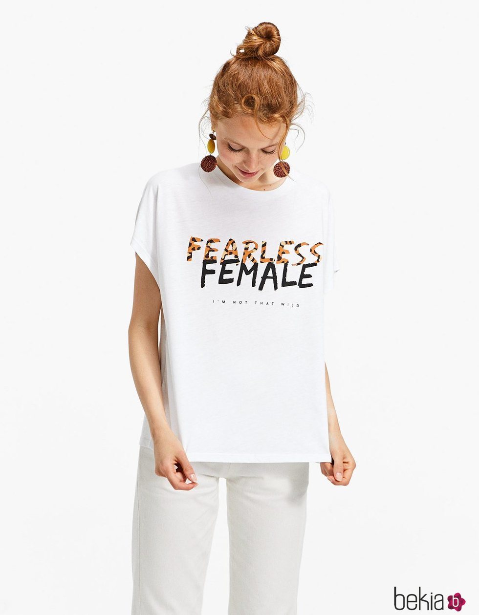 Camiseta 'Fearless Female' de la nueva colección primavera/verano 2018 de Stradivarius