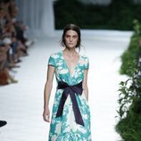 Vestido de color verde agua de Jorge Vázquez primavera/verano 2019 en la Madrid Fashion Week