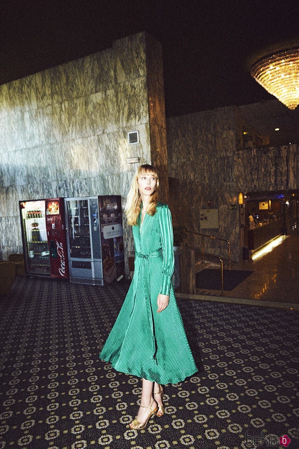 Vestido midi verde de la nueva colección de otoño/invierno 2018/2019 de Dolores Promesas
