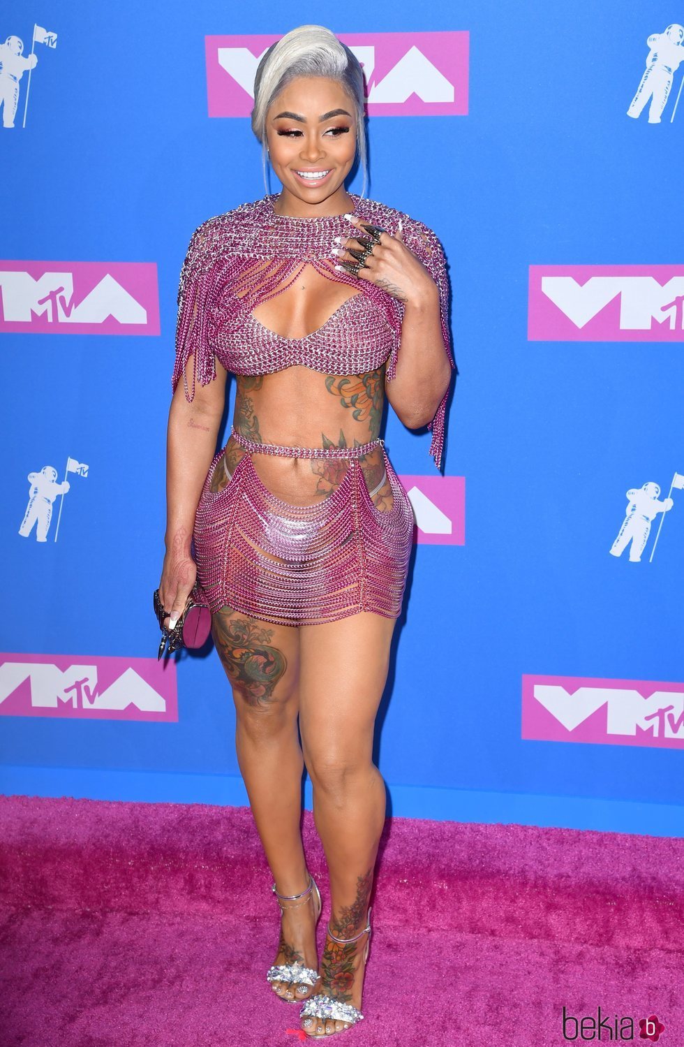 Blac Chyna con un diseño brillante y poca tela en los premios MTV Video Music 2018