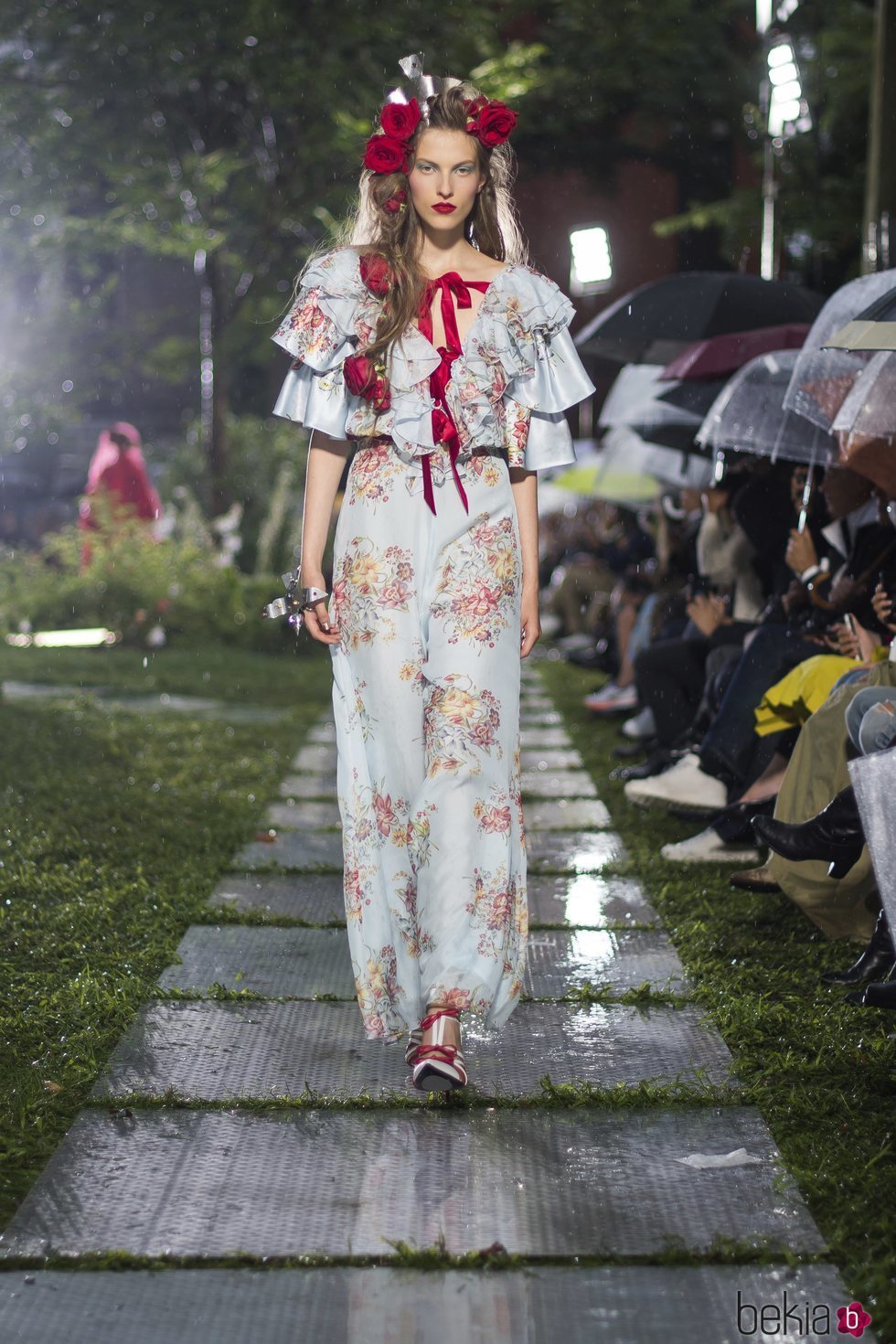 Vestido floral de Rodarte primavera/verano 2019 en la New York Fashion Week