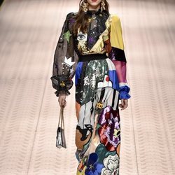 Vestido estampado de Dolce&Gabbana primavera/verano 2019 en la Milán Fashion Week