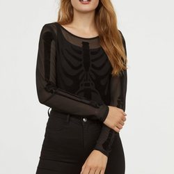 Body de color negro de la colección cápsula de Halloween de H&M 2018