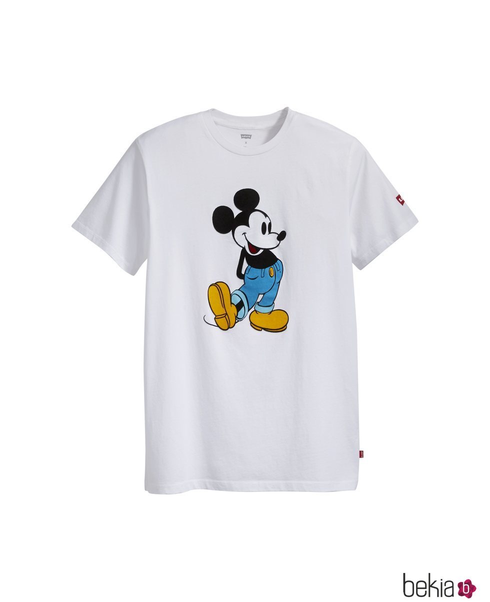 Camiseta blanca de la nueva colección Levi's x Mickey Mouse