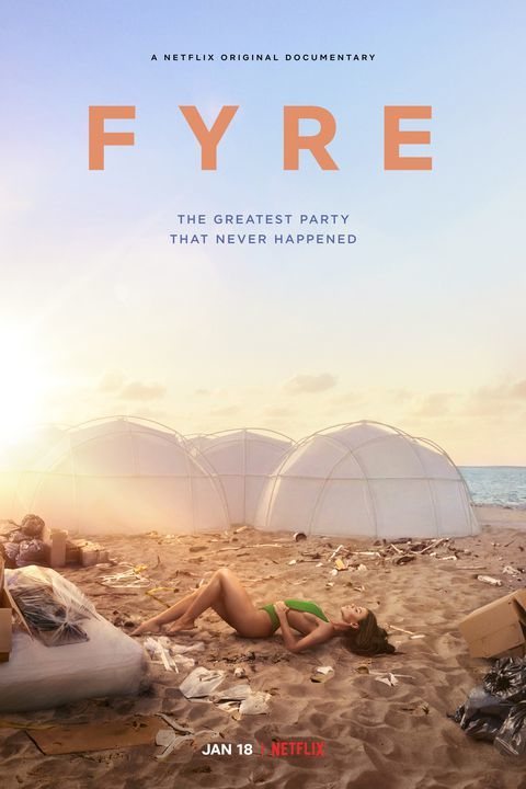 Cartel promocional del documental 'Fyre' de Netflix