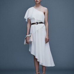 Vestido blanco hombro descubierto colección primavera 2019 de Lanvin