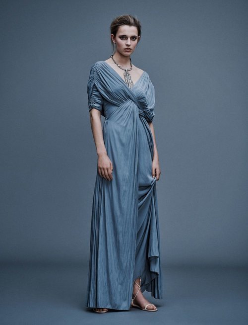 Vestido azul para la colección primavera 2019 de Lanvin