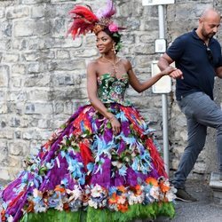 Naomi Campbell en la Dolce Gabbana fashion show