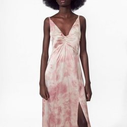 Vestido largo rosa Zara primavera-verano 2019