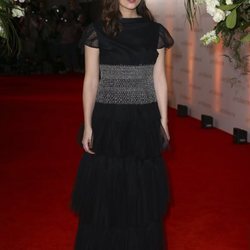 Keira Knightley en la premier de 'The Aftermaths' con un vestido negro con tul