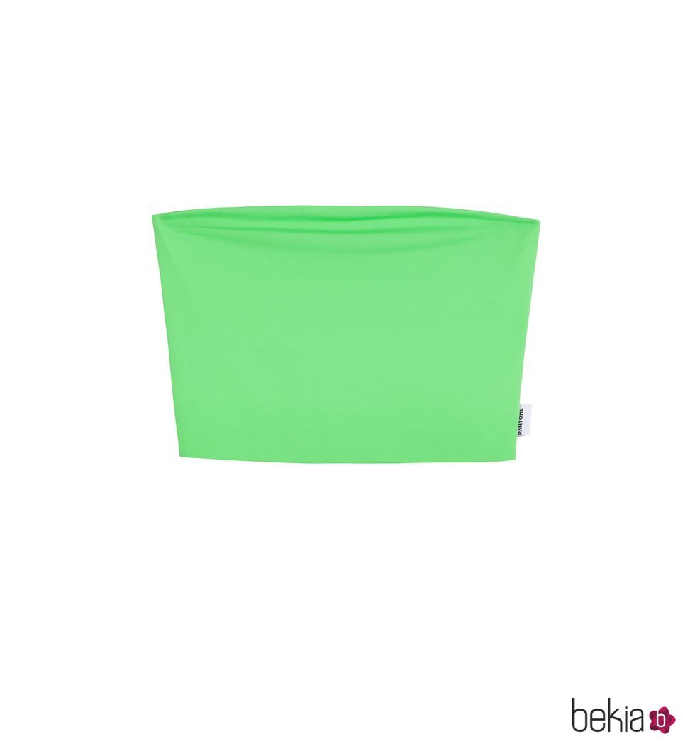 Bandeau verde liso colección Pantone by Bershka