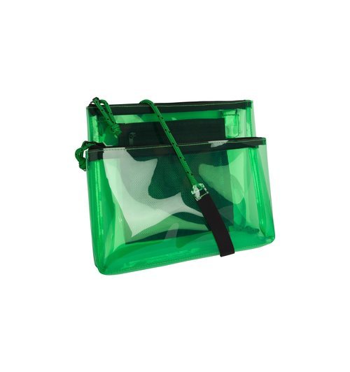 Bolso transparente verde colección Pantone by Bershka