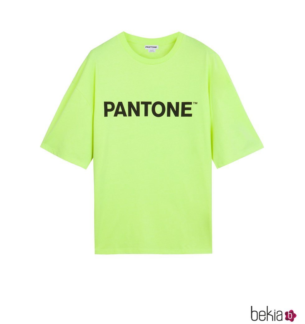 Camiseta manga corta amarilla chico colección Pantone by Bershka