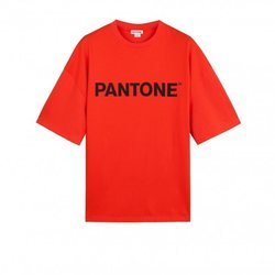 Camiseta manga corta naranja chico colección Pantone by Bershka