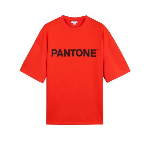 Camiseta manga corta naranja chico colección Pantone by Bershka
