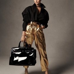 Pantalón dorado de la colección primavera 2019 de Ralph Lauren
