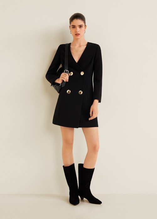 Mini vestido negro de la colección primavera 2019 de Mango