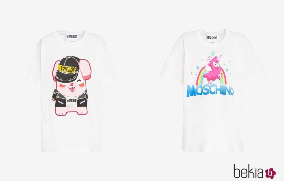 Camisetas conejo y llama colección Moschino x The Sims
