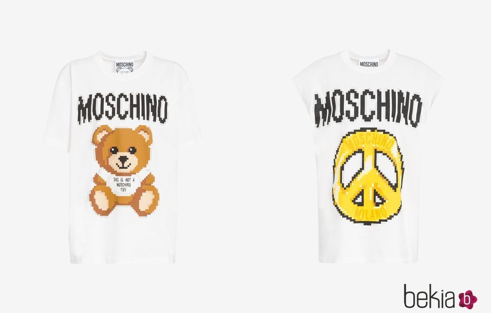 Camisetas oso peluche y símbolo de la paz colección Moschino x The Sims