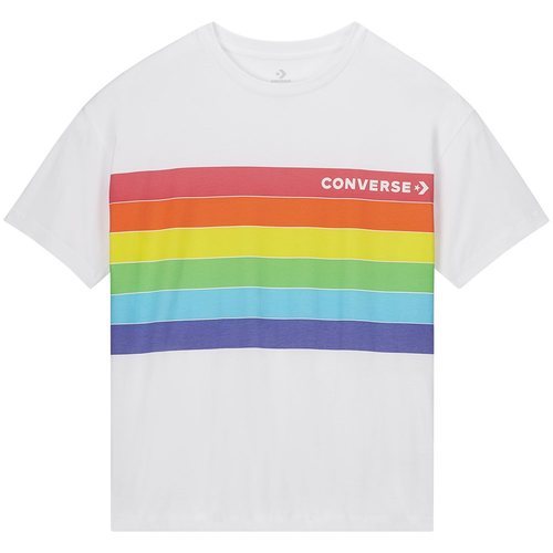 Camiseta blanca con la bandera del orgullo gay de la colección 'Pride 2019' de Converse