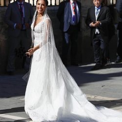 Pilar Rubio con un vestido de Zuhair Murad en día de su boda con Sergio Ramos